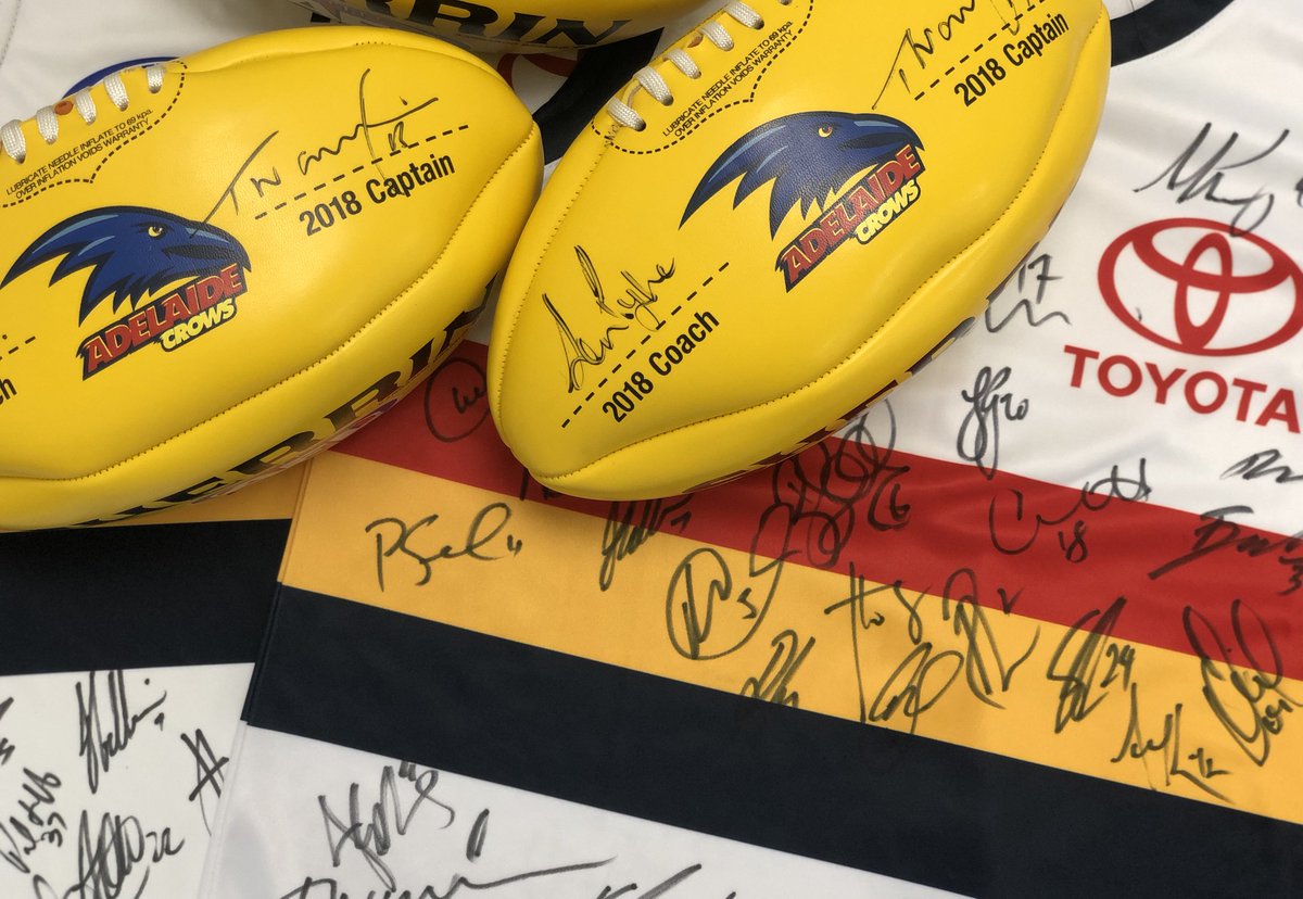 We won't have the 2019 signed merch on hand for a little bit, but we do have some leftovers from last season!
 
RETWEET THIS for your chance to win a signed 2018 clash guernsey or a captain-coach signed footy.
 
#weflyasone