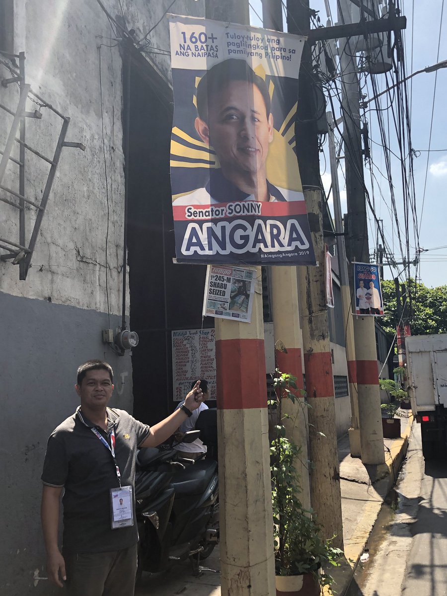 A. De Jesus Street, Caloocan: Illegal campaign posters of Bong Go, Imee ...