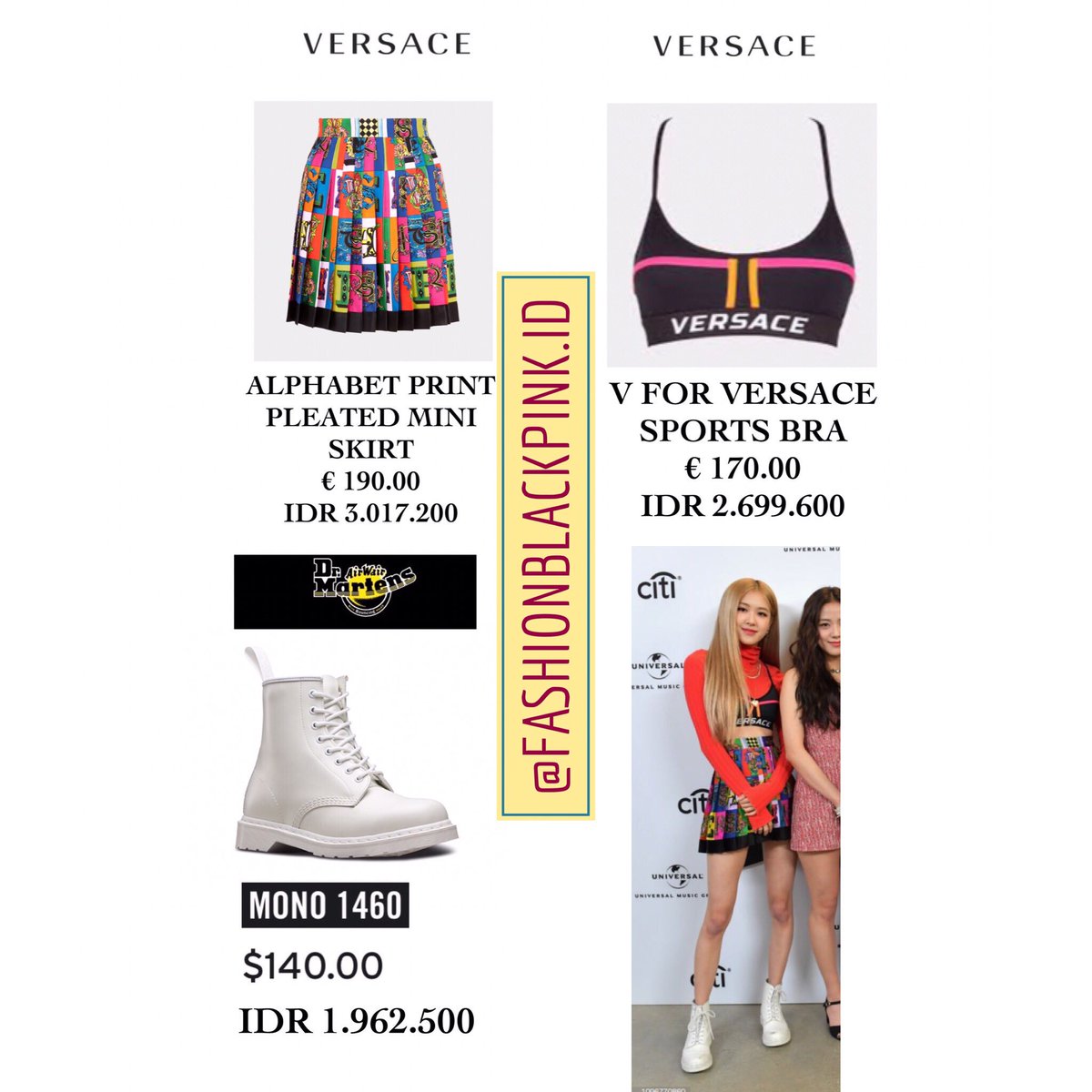 fashionbpid's tweet photo. 190210 Rosé @ygofficialblink
.
🔎 SOURCE
Shoes : https://t.co/ecTwXKelz3
Skirt & Bra : https://t.co/QJ09PwA3Jm
.
#IDOLFASHION #IDOLFASHIONBLACKPINK #IDOLfashionblackpink_rosé #BLACKPINKSTYLE #BLACKPINKFASHION #KPOPFASHION #KPOPSTYLE #rosé #BLACKPINK #VERSACE #DRMARTENS https://t.co/Pj9JuN7JXe