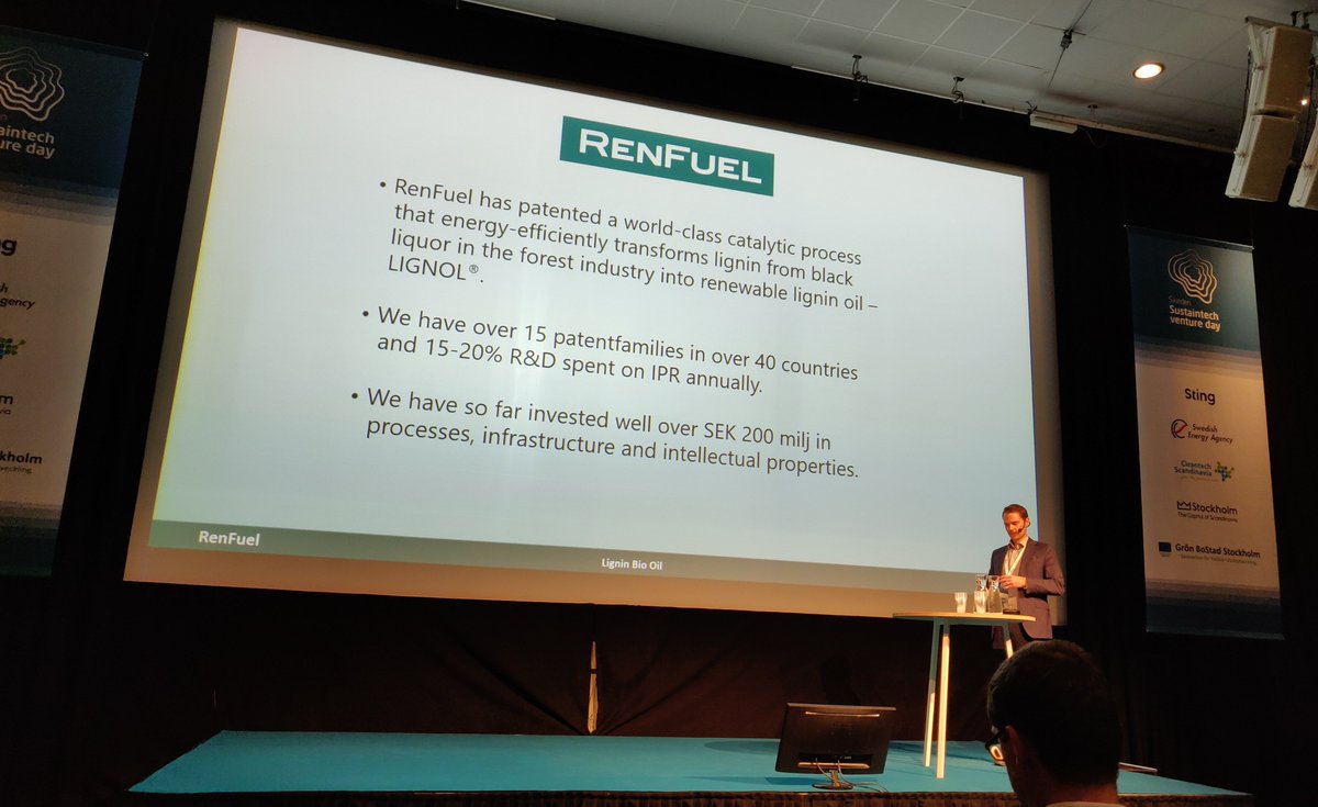 Igår presenterade vi på både Sweden Sustaintech Venture Day i Stockholm och Lignofuels 2019 i Oslo. #SSVD19 #Lignofuels <a href="/ACILignofuels/">ACI Lignofuels</a> <a href="/Energi_mynd/">Energimyndigheten</a> #biofuels #swgreen