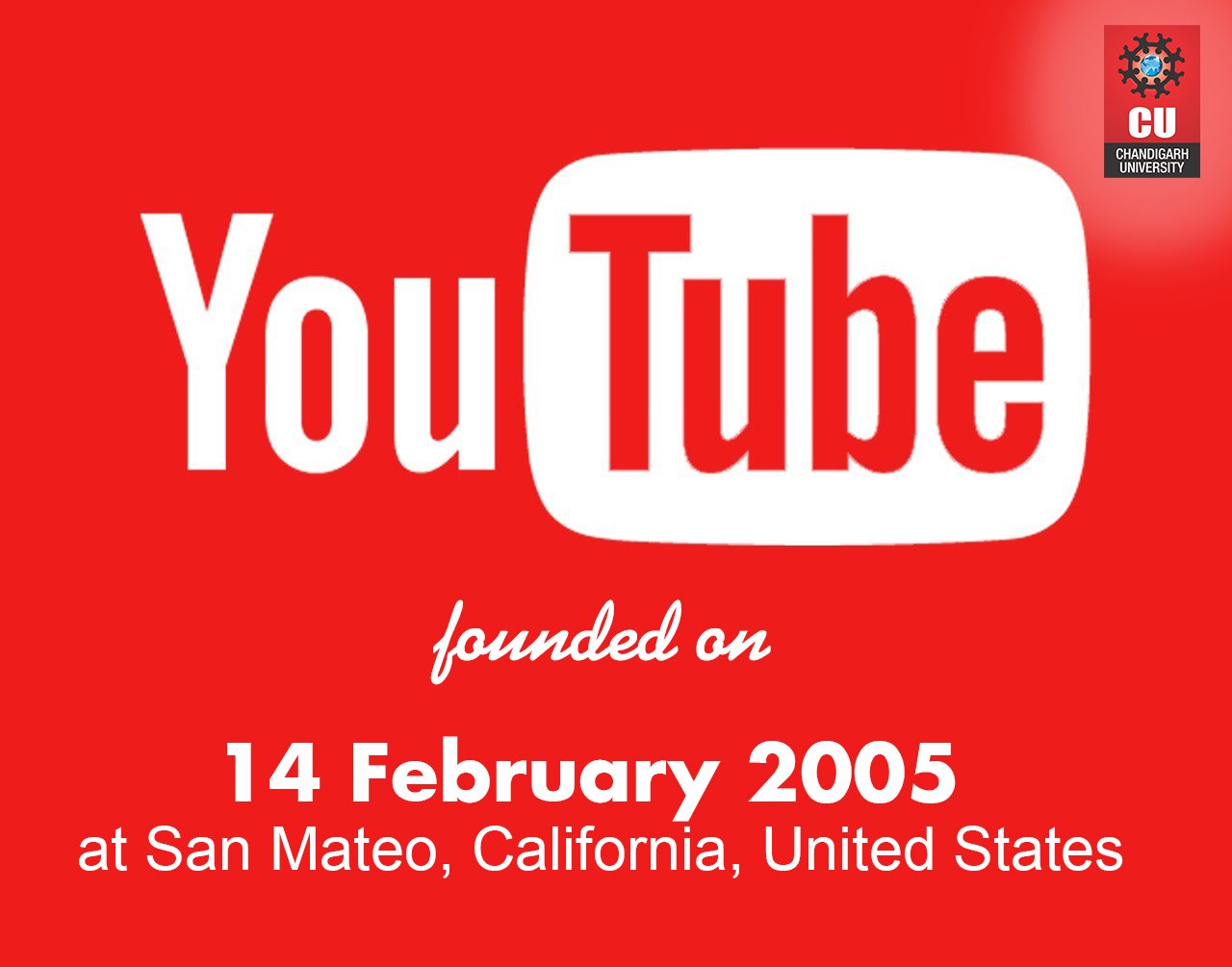 Chandigarh University on Twitter: "#HappyBirthdayYoutube #ChooseTheFuture The greatest web entertainment portal turns 14 today . It all started this day in 2005 when #YOUTUBE took first steps into mankind and then on