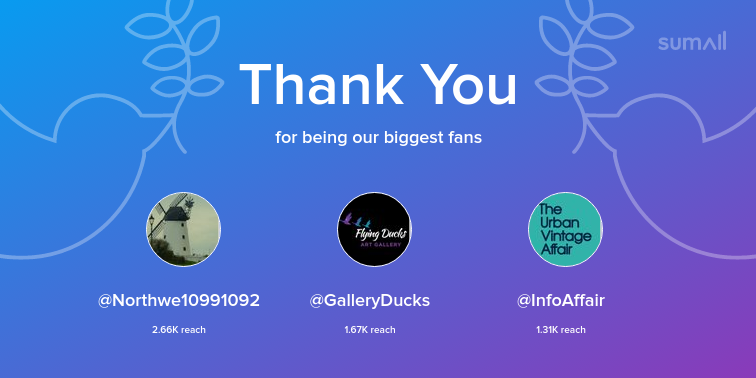 BPhonebox's tweet image. Our biggest fans this week: @Northwe10991092, @GalleryDucks, @InfoAffair. Thank you! via sumall.com/thankyou?utm_s…