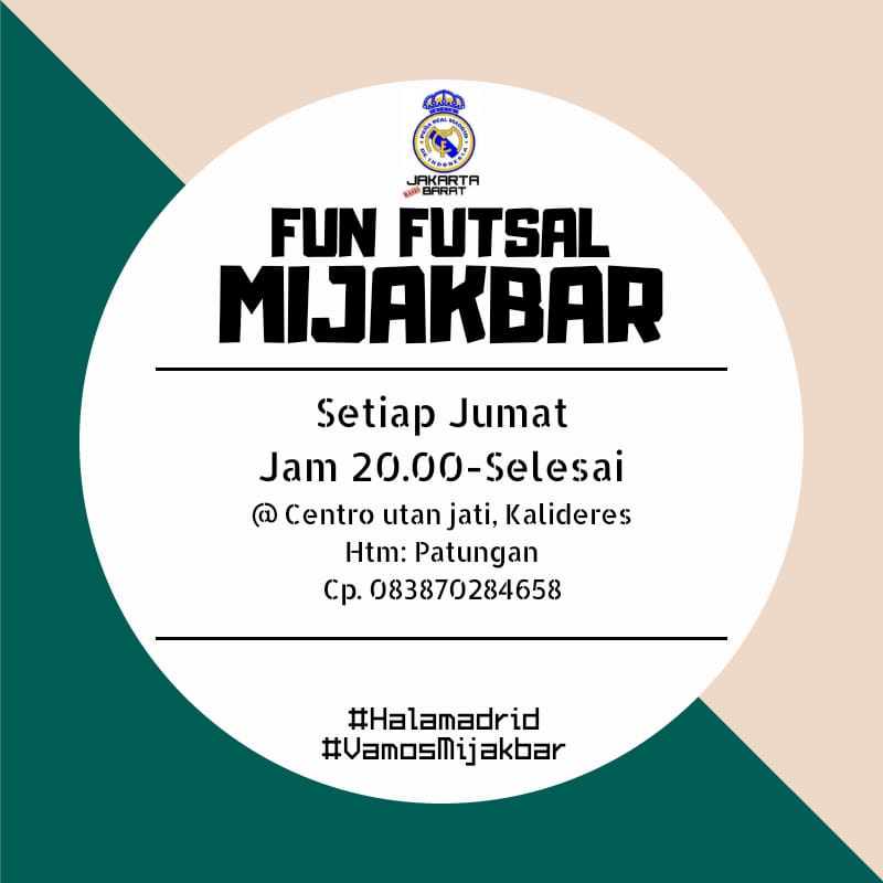 Kuy mads nanti malam terbuka untuk member non member juga umum..!! Tag @Madrid_IndoJKT