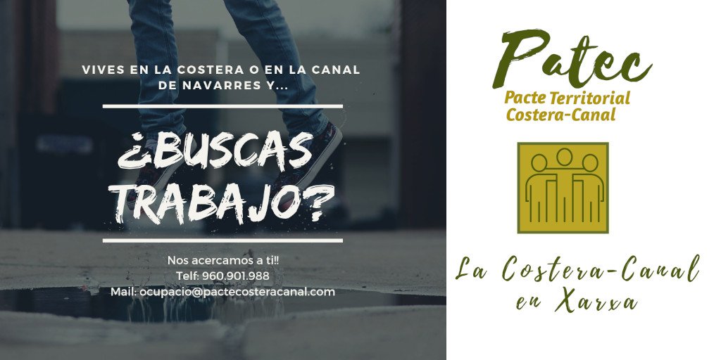 PacteCosteraCan's tweet photo. #Ocupación 🔩 #Empleo 🛠️ #Trabajo 🧱 #Formación 🔌 #CanaldeNavarrés 🧰 #Costera 🔧 #CosteraCanalenXarxa 🖥️
#ProyectoExperimental https://t.co/jw200OvIEV