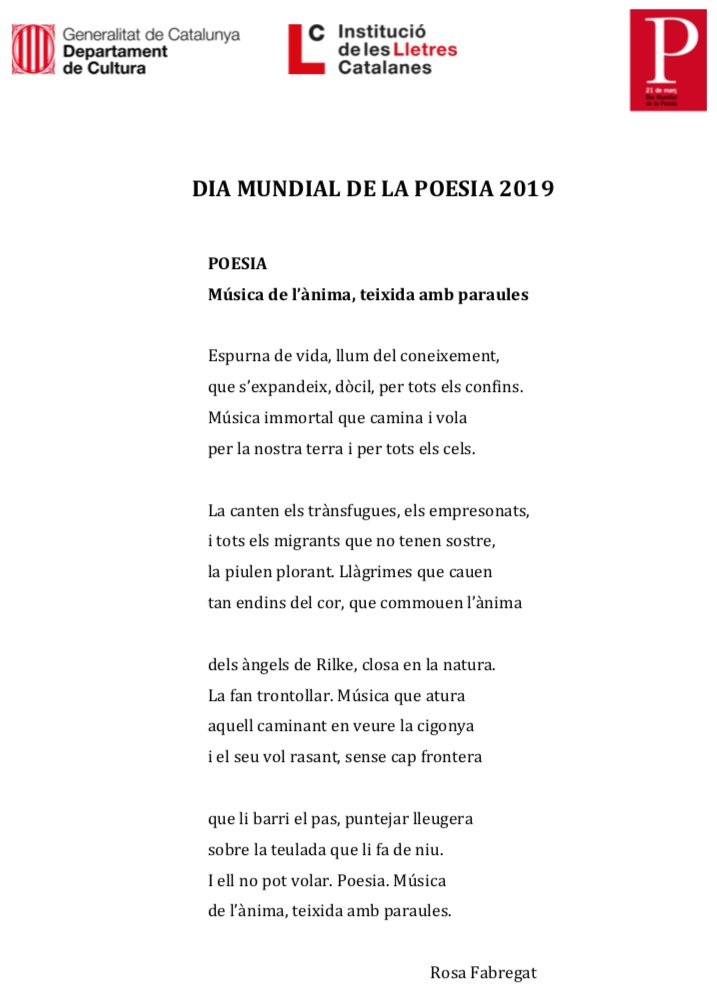 Resultat d'imatges de poema de Rosa Fabregat