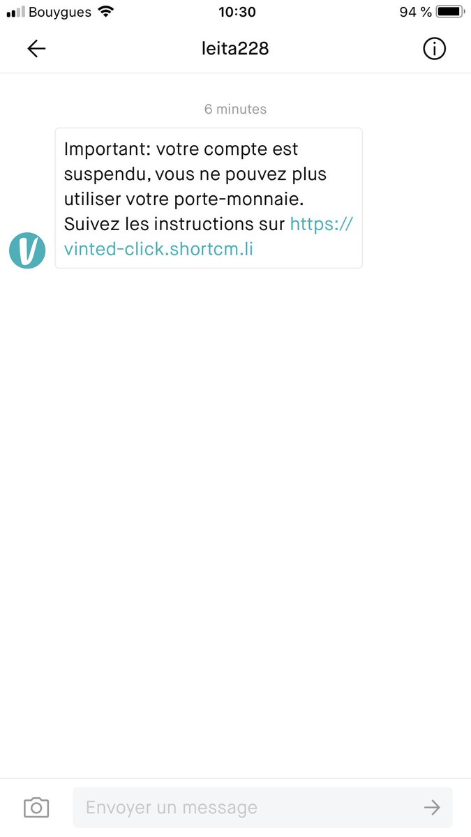 naomis_secrets's tweet photo. @Vintedfrance est-ce normal que des utilisateurs se fasse passé pour vous pour probablement récupérer nos informations bancaires ????? 
BE CAREFUL #vinted https://t.co/7HFxQjExLK