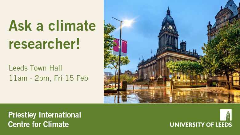 PriestleyCentre's tweet photo. Climate researchers from @PriestleyCentre are at #Leeds #climatestrike today to answer any questions people have about all aspects of climate change - and we'll be putting the Q&A on our website afterwards. Tweet #climatequestions #climateleeds #YouthStrike4Climate https://t.co/O8k8qdi9s2