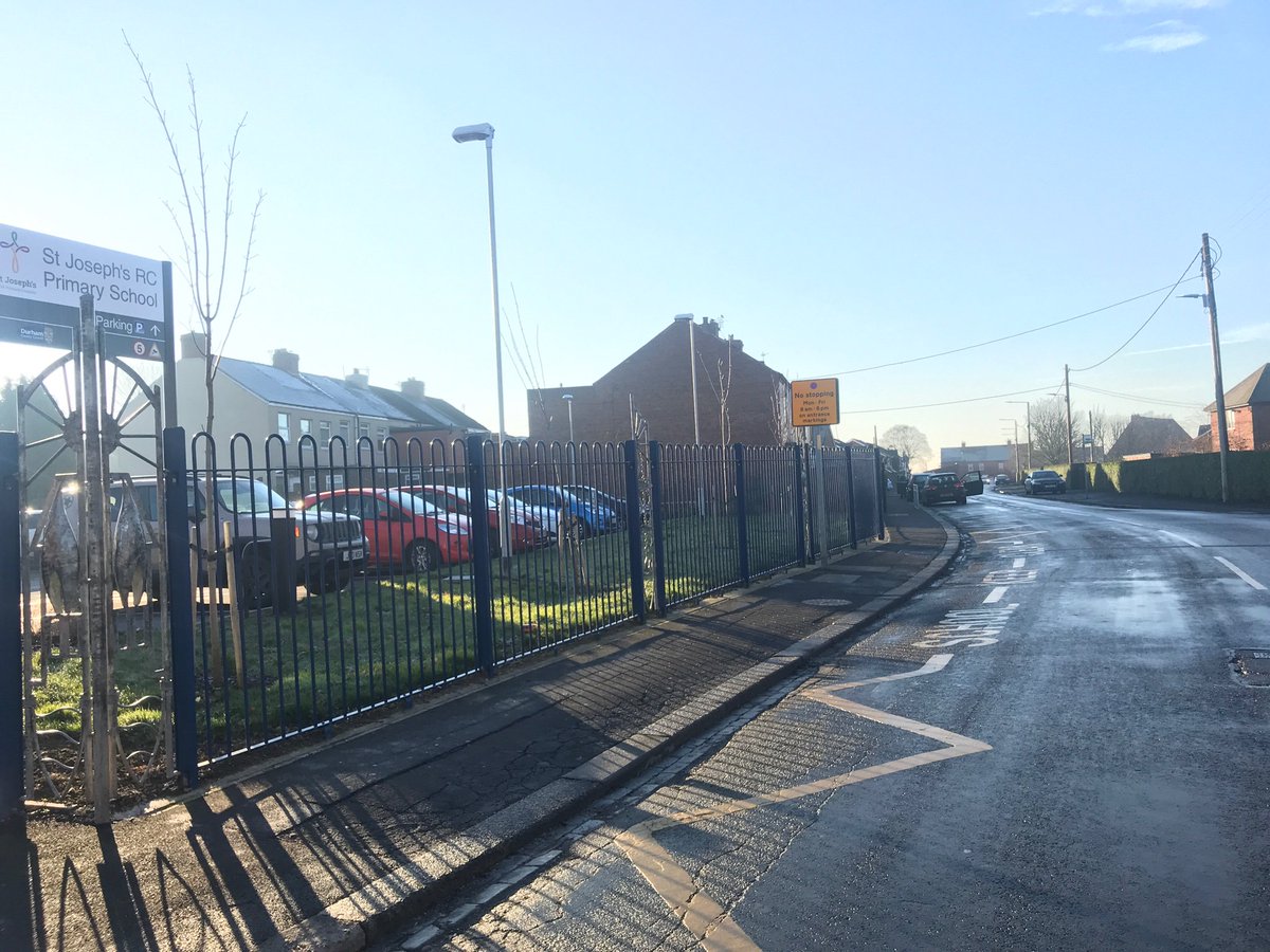 BishopNPT's tweet photo. PCSO 8109 and PCSO 8122 attended Victoria Lane in Coundon to engage with the public and ensure parents are parking safely. One driver spoken to regarding their manner of parking. #engagement https://t.co/UXnxXFwOAH