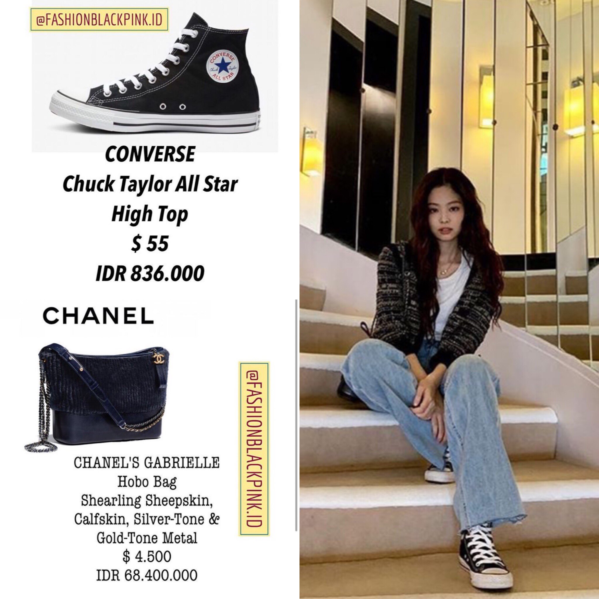 black pink converse