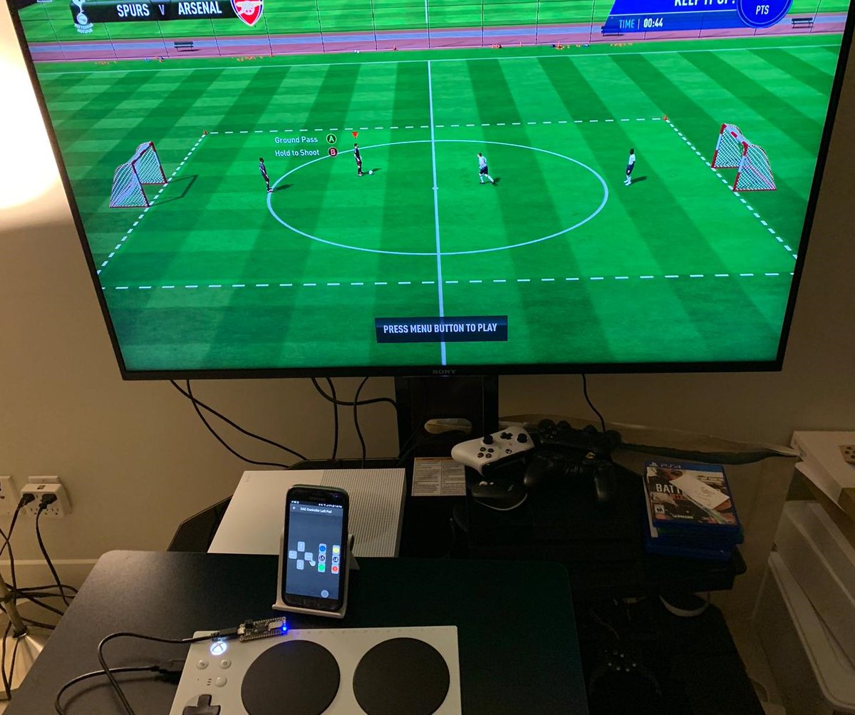 milador's tweet image. Finally made my first Bluetooth enabled Android App prototype for #XboxAdaptiveController using #BluefruitLE module. Using existing sensors in smartphones and their accessibility features can open new doors without the need to purchase new hardware.