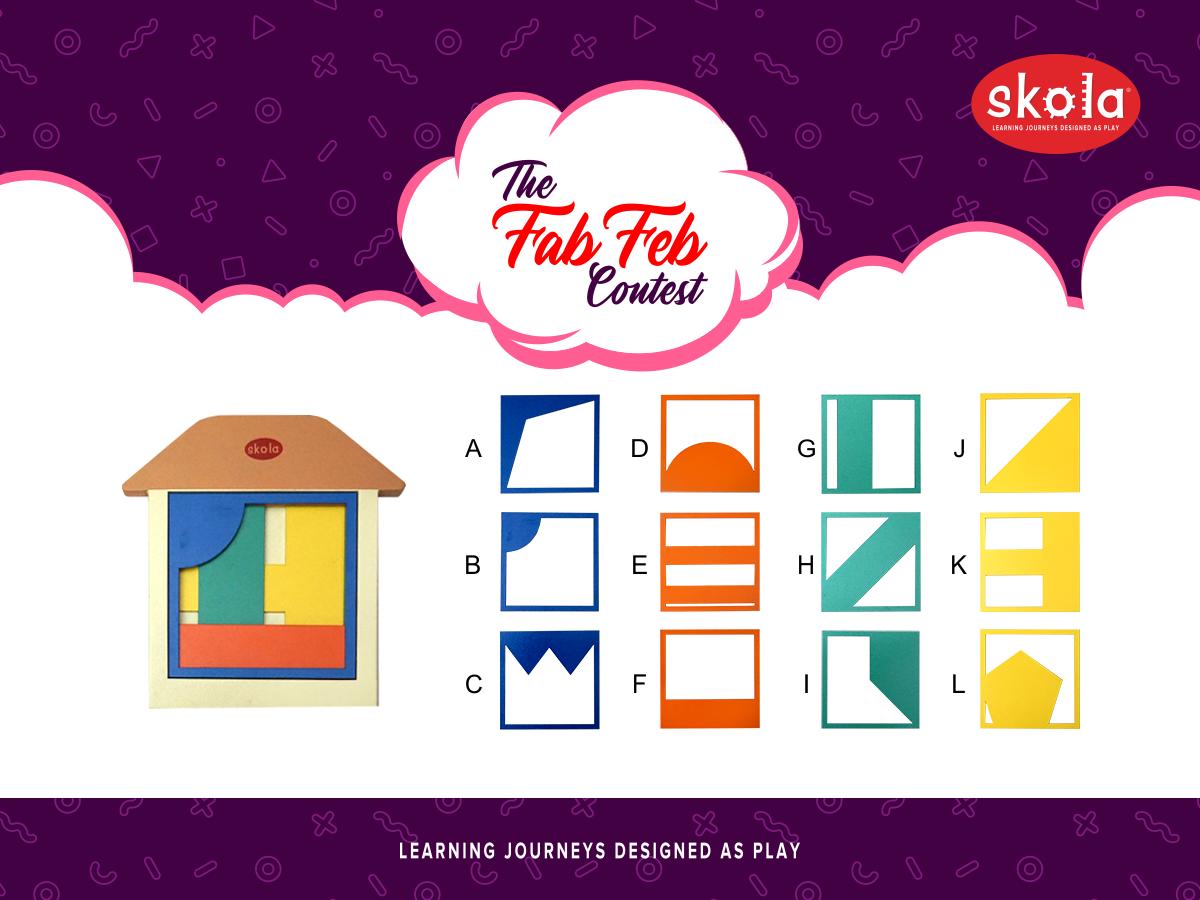 Hello Skolars, here's the FabFeb Contest

Which of the following options of frames when stacked from bottom to top forms the pattern in the picture?
To enter: bit.ly/2IdzAdB

#FabFeb #februarycontest #onlinecontest #SkolaToys #LearningJourneys #woodentoys #patterns