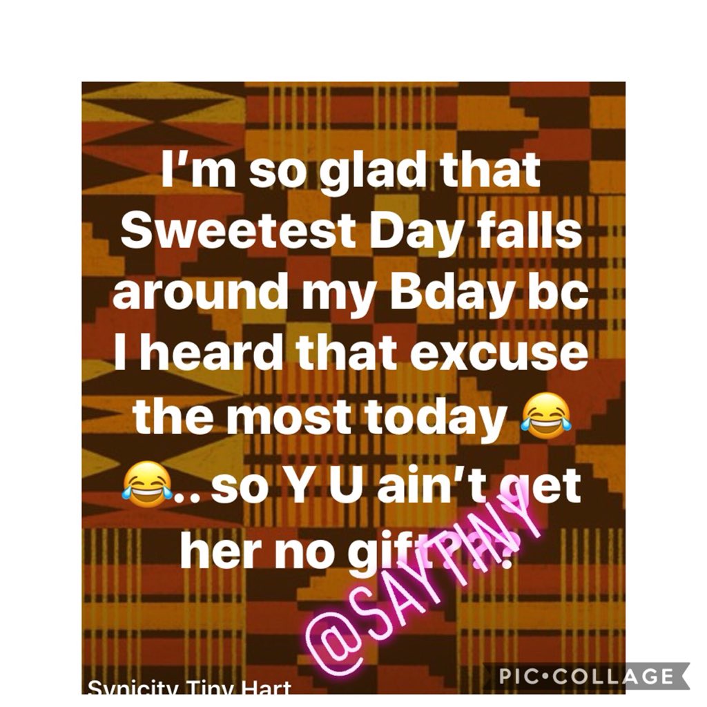 saytiny's tweet image. So #SweetestDay was y’all excuse 🙄🤔😶