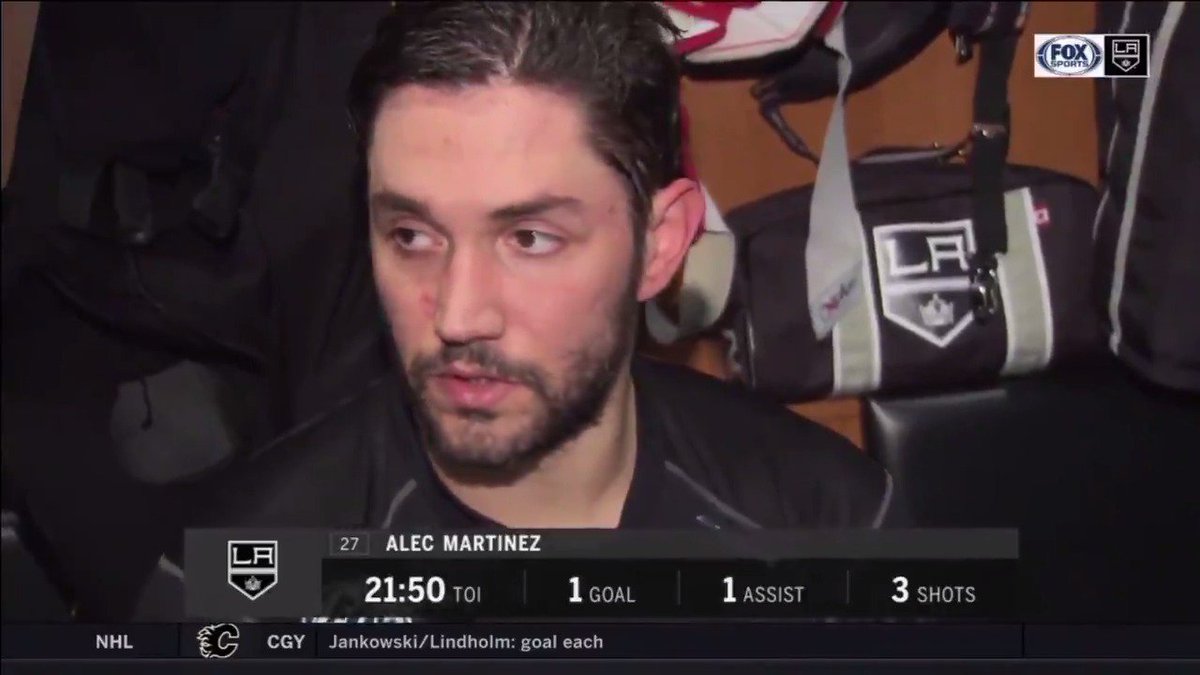 "We need points right now." - Alec Martinez https://t.co/jjucY9DvO3