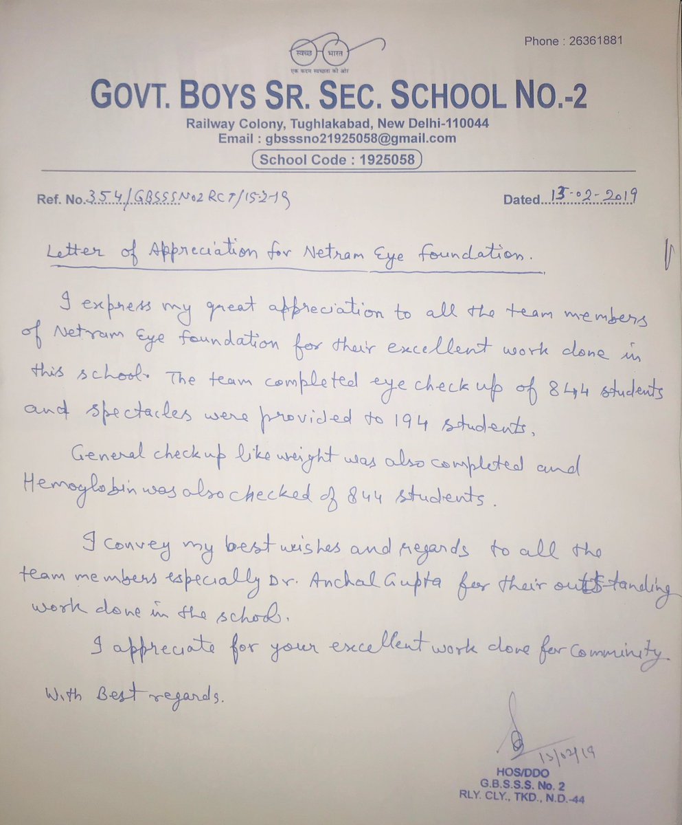 NetramEyeCentre's tweet photo. Nothing better than your work getting appreciated. Thank you for giving us a field to drive our passion.
Govt. Girls Sr. Dec. School No.2, Tughlakabad
Rani Jhansi Sarvodaya Kanya Vidyalaya, Tughlakabad
Govt. Boys Sr. Sec. School No.-2, Tughlakabad #ROSHNI #NetramEyeFoundation https://t.co/ew2dtMDt3x