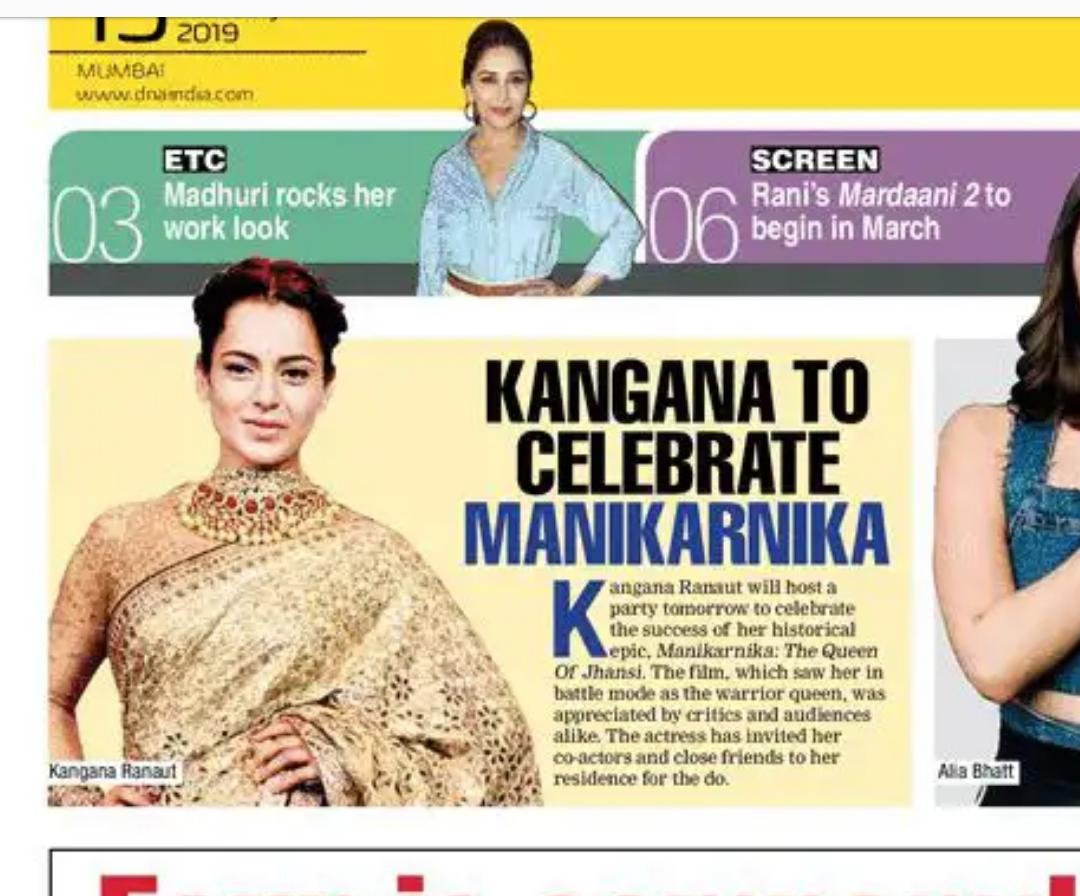 This is to inform that 
Tomorrow's (Saturday, 16th Feb'19) #ManikarnikaSuccessParty has been postponed due to the ghastly Pulwama terror attacks on our martyred  CRPF soliders.
#KanganaRanaut  & #ManikarnikaTheQueenOfJhansi Team stand in solidarity with our Armed Forces & GOI.