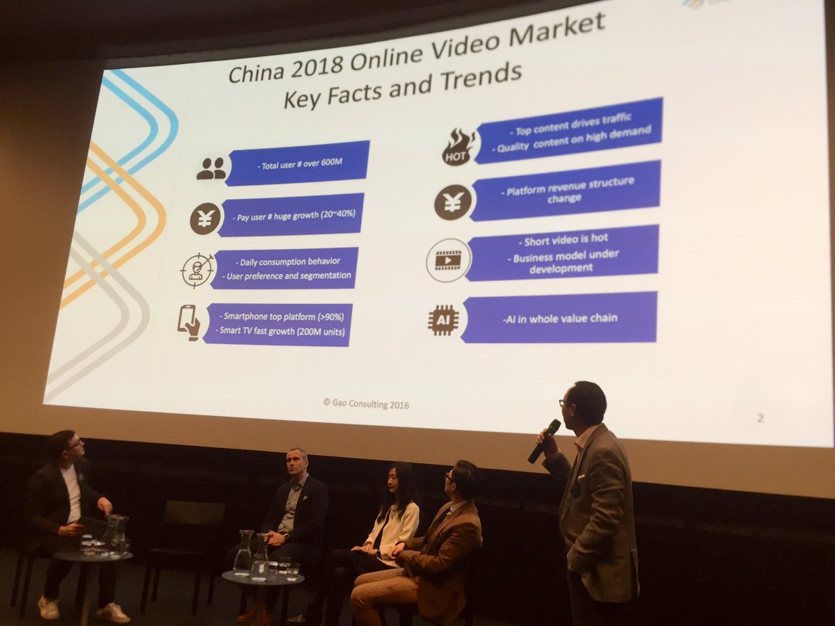 Ni Jian summarizes China 2018 online video market trends and key facts brilliantly! Chinas has over 600M online video users. #EARS2019