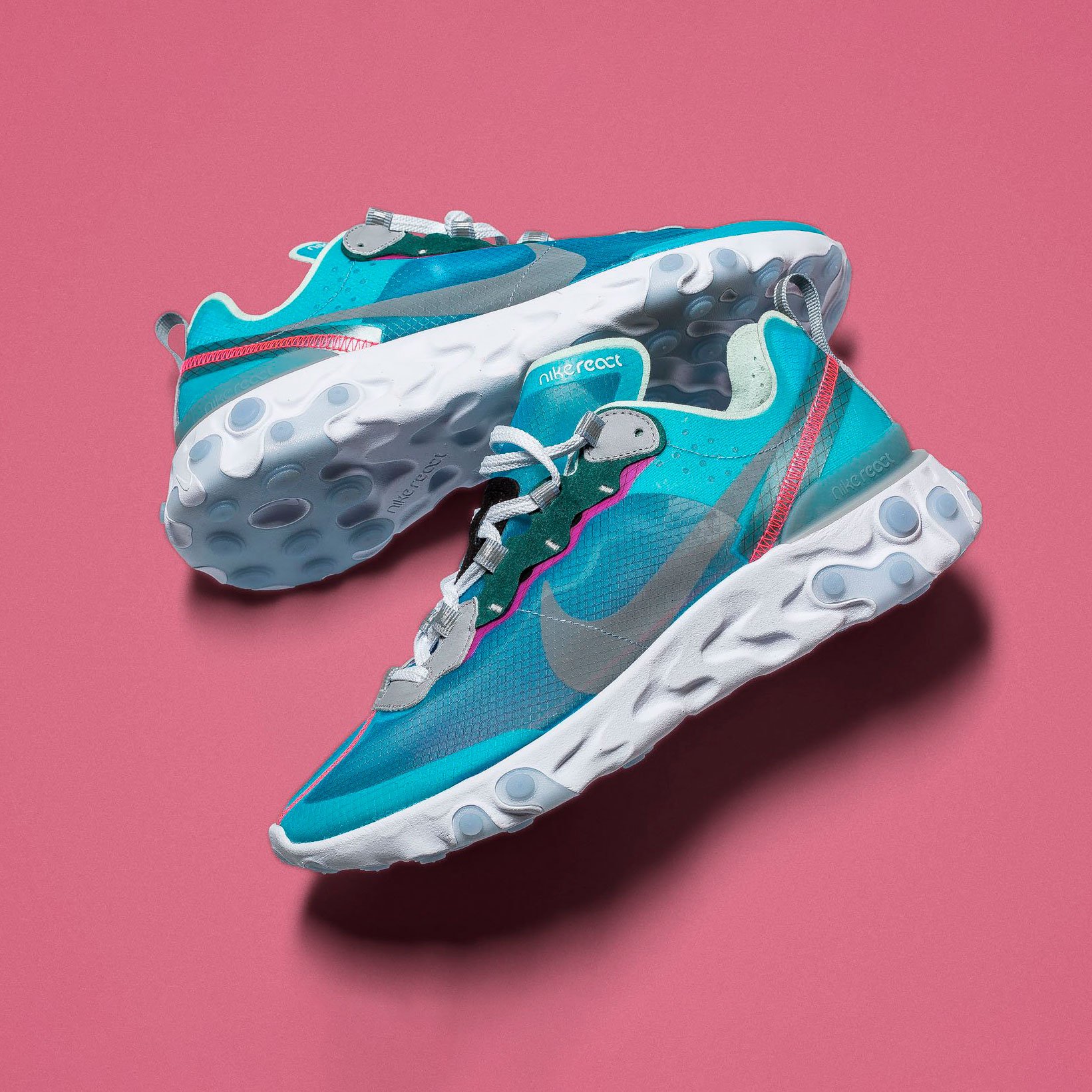 nike react element 87 pink and blue