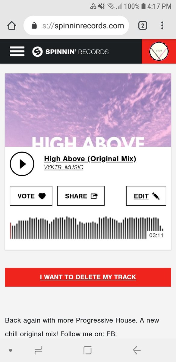 Check out my new chill progressove house track 'High Above' 

Out now on Spinnin'Talent Pool! Don't forget to vote! 
#spinnintalentpool #spinninrecords #progressivehouse #edm 

tlnt.pl/pTyYfH