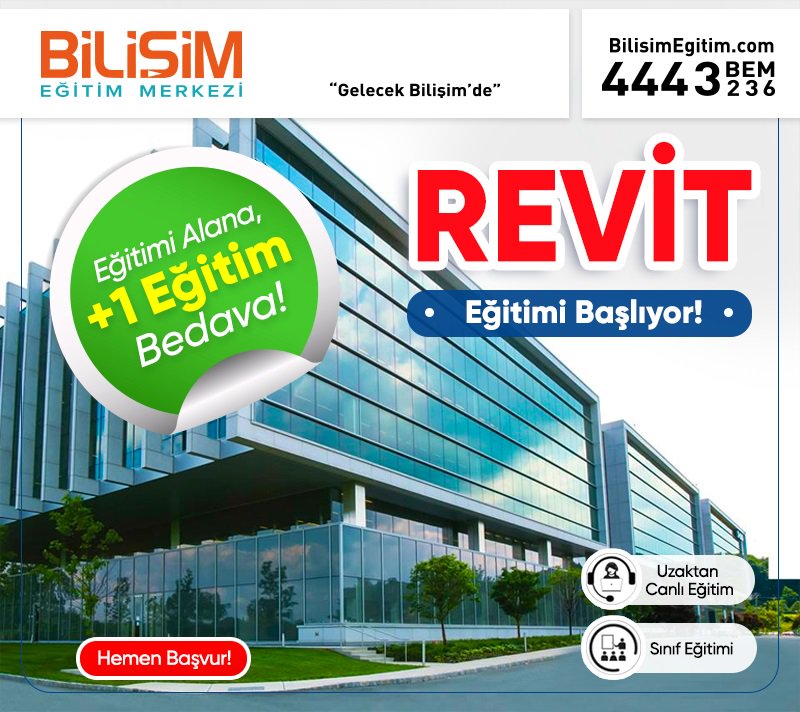 bilgikoleji_'s tweet image. 🔵 Revit Eğitimi Başlıyor!
🔵 Revit Eğitimi Alana, +1 Eğitim Bedava!
👉 Başvuru için; bit.ly/2CyjOFm 444 32 36

#bilişimegitim #bilişimeğitimmerkezi #onlineeğitim #uzaktancanlıeğitim #3Dsmax #3Dmodelleme #autocad #SAP2000 #photoshop #revit #revitkursu #revitegitimi
