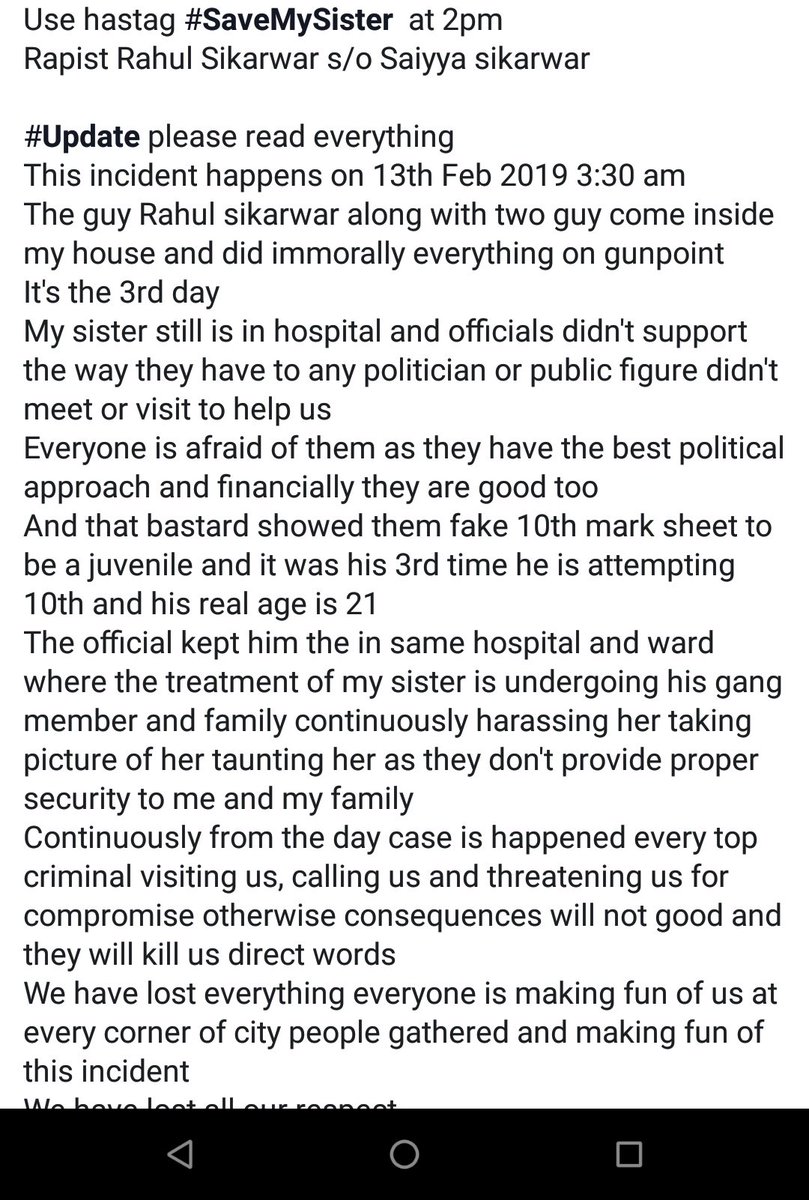 adgamerx7's tweet image. Yesterday&apos;s Case Update

Retweet Everyone or post with #SaveMySister