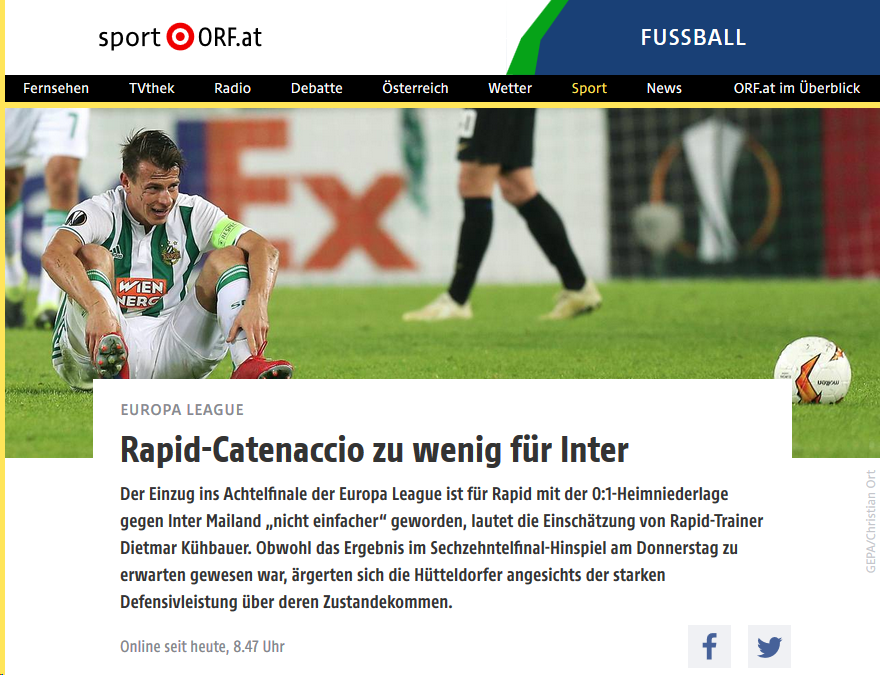 quaelto's tweet photo. Kühbauer hat es geschafft, dass in einem Heimspiel (!!!!) über Rapid-Catenaccio geschrieben wird. Ein Wort, das nie mit diesem Klub und seiner Identität in Verbindung gebracht werden hätte dürfen. #SCRint https://t.co/IhLVRWBekM