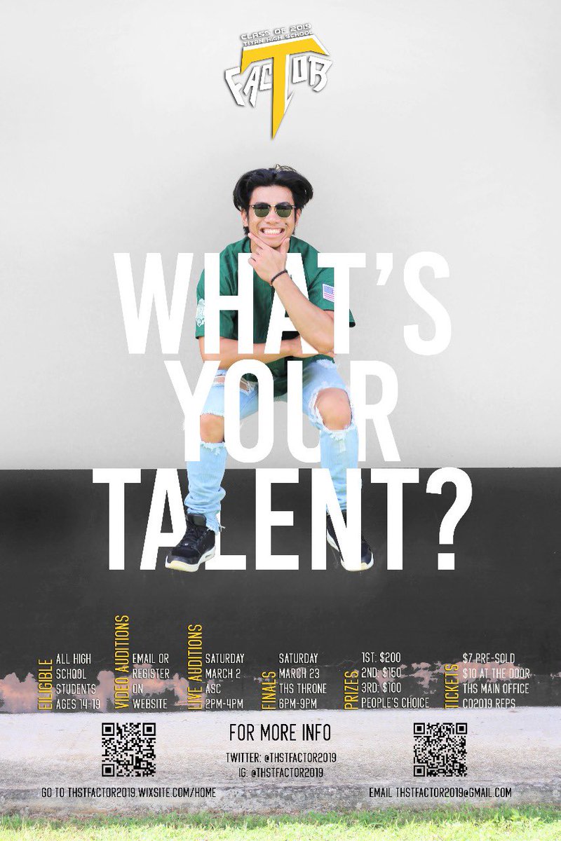 THSTITANS2019's tweet photo. 🖤🔱🖤🔱🖤🔱🖤🔱🖤🔱🖤🔱🖤

Hey there Guam, Tiyan High’s annual talent competition is going island-wide for 2019! If you’re a 14-19 yr. old high schooler, show us what your talent is at this year’s T-Factor! #WhatsYourTalent 

🖤🔱🖤🔱🖤🔱🖤🔱🖤🔱🖤🔱🖤 https://t.co/UvcYXCwCJj