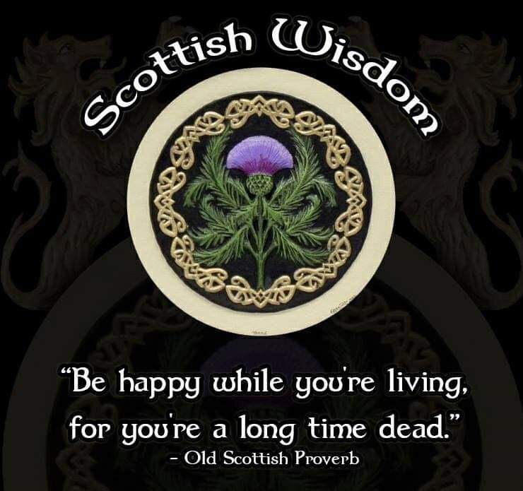 GotKilt's tweet photo. I think we would all be alot happier with this little bit of #Scottishwisdom .... https://t.co/plVqiiy2Sm
