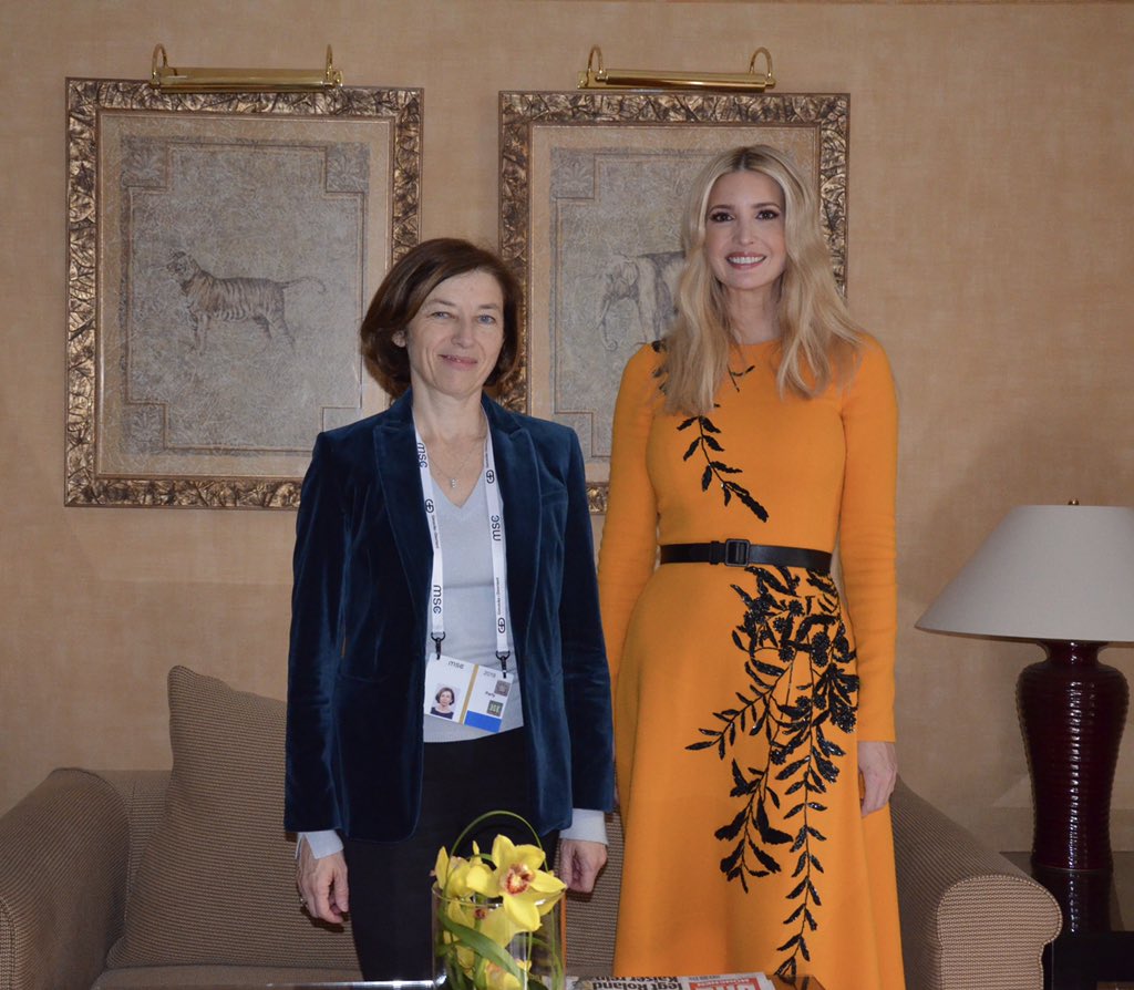 Great meeting with the Minister of the French Armed Forces Florence Parly to discuss how both our countries are advancing global #WomensEconomicEmpowerment. Looking forward to continuing this discussion at the G7 Summit in France later this year! #WGDP #MSC2019