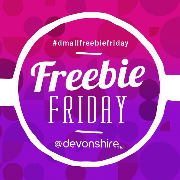 devonshiremall's tweet photo. Retweet, like or comment to win using #dmallfreebiefriday Triple your chances of winning by entering on Instagram and Facebook. Winner picked at 3pm GO! #devonshirestyle #tgif #playtowin #fridayfeeling #yqg https://t.co/djz3n3P1mC