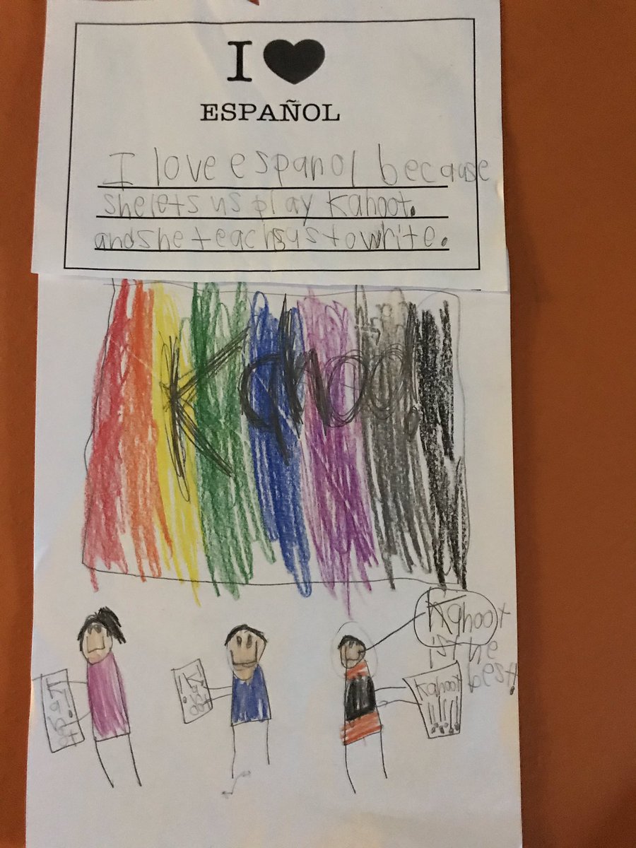 isky17's tweet photo. I ❤️ Español.... And your students think they are playing @GetKahoot and I’m assessing them and collecting 📊 to know if we are ready to move forward!! @TeasleyElem https://t.co/vApoX0cqAb