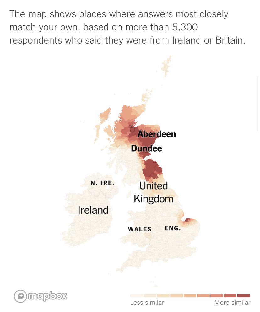astroandrew91's tweet photo. @PaddyAlton @a_p_thomson @strangequarklet @jps_astro I was glad to see the @nytimes thinks I’m Scottish even if it isn’t obvious to anyone else! I am intrigued about that small patch somewhere near King’s Lynn 🤔 https://t.co/f9N75SIG1Z
