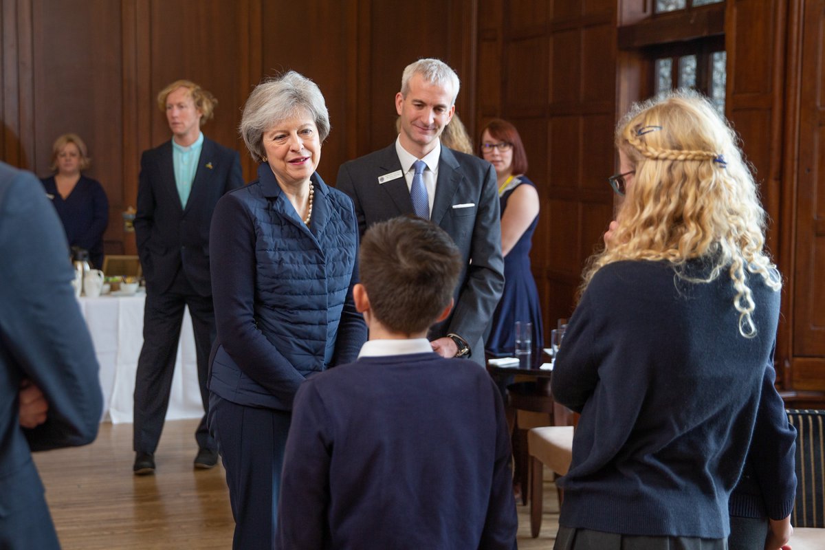 ReadingBlues's tweet photo. Our thanks to PM @theresa_may for visiting the School today to learn about our student-led transformational initiative, the Aldworth Partnership, from the HM, Rev Stephenson, Heads from partner schools @thamesideschool @SonningPrimary &amp; @CranburyCollege &amp; our AP student leaders https://t.co/S8tfid3jAG
