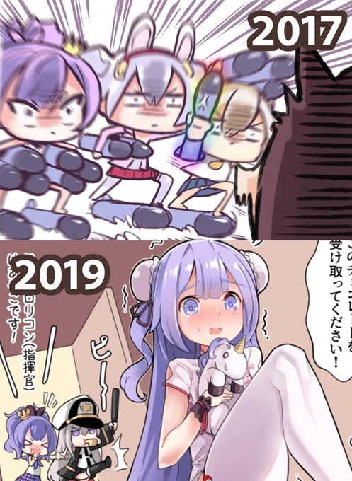 Start drawing Azurlane from November 2017.
In the first episode they look badass than today. lol 