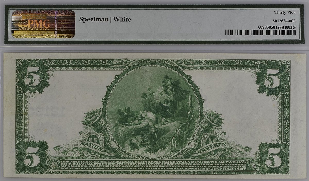 PMGnotes's tweet image. Note of the Day: Arizona (First National Bank of Holbrook) 1902 5 Dollar Plain Back.   AZ is the 48th state and last of the contiguous states to be admitted to the Union back on February 14, 1912.
#pmg #pmgnotes #papermoney #currency #banknotes #notes #arizona #holbrook #dollar