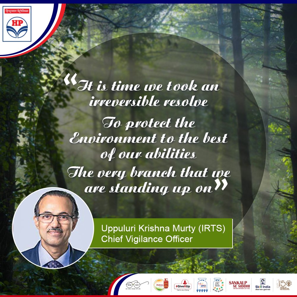 'Our Chief Vigilance Officer Shri Uppuluri KrishnaMurty talks about giving back to the nature to ensure a better future. #SaveTheNature  #ConserveForTomorrow