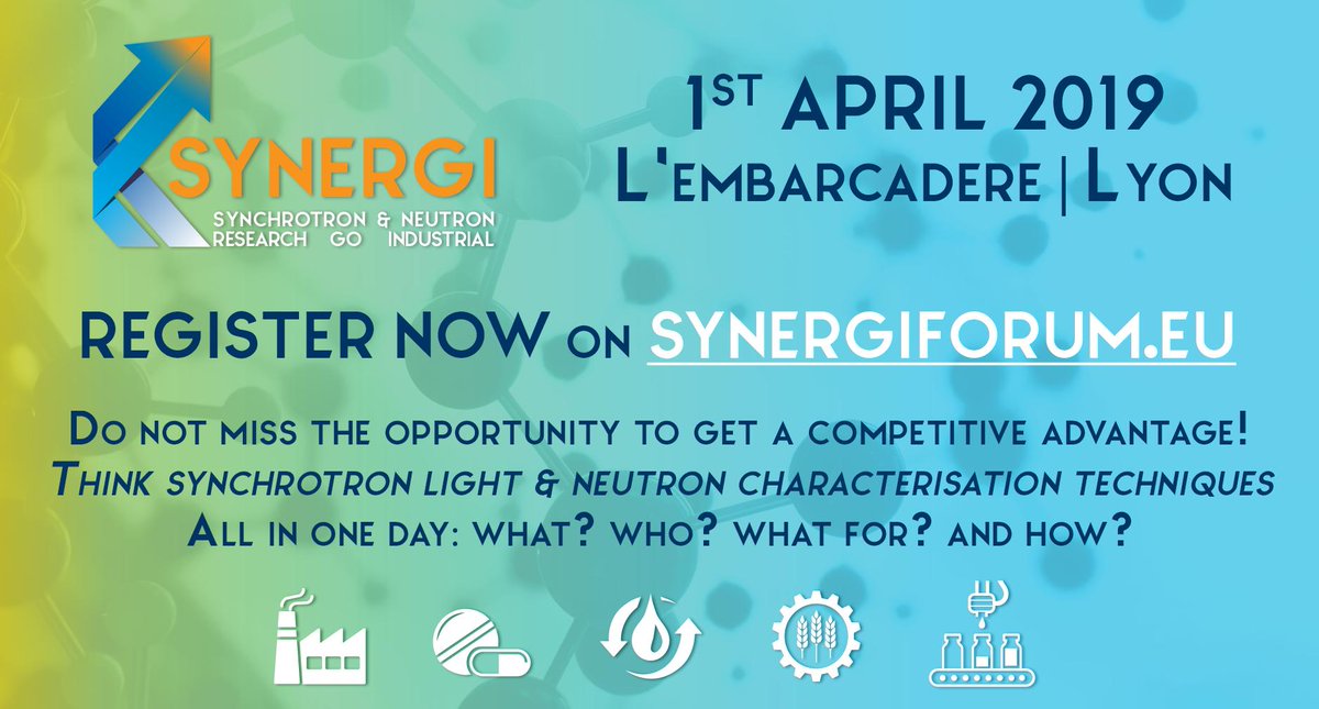 ILLGrenoble's tweet photo. Speakers from @BASF @ProcterGamble and @SolvayGroup are going to tell how #neutron and #synchrotron analytical techniques are bound to #innovation and R&D within their organisations. 🇪🇺#SINE2020 #FILL2030 #CALIPSOplus
🔜1st April, in Lyon!
Register now on https://t.co/yu0wYjocu2 https://t.co/F1J58iY9jc