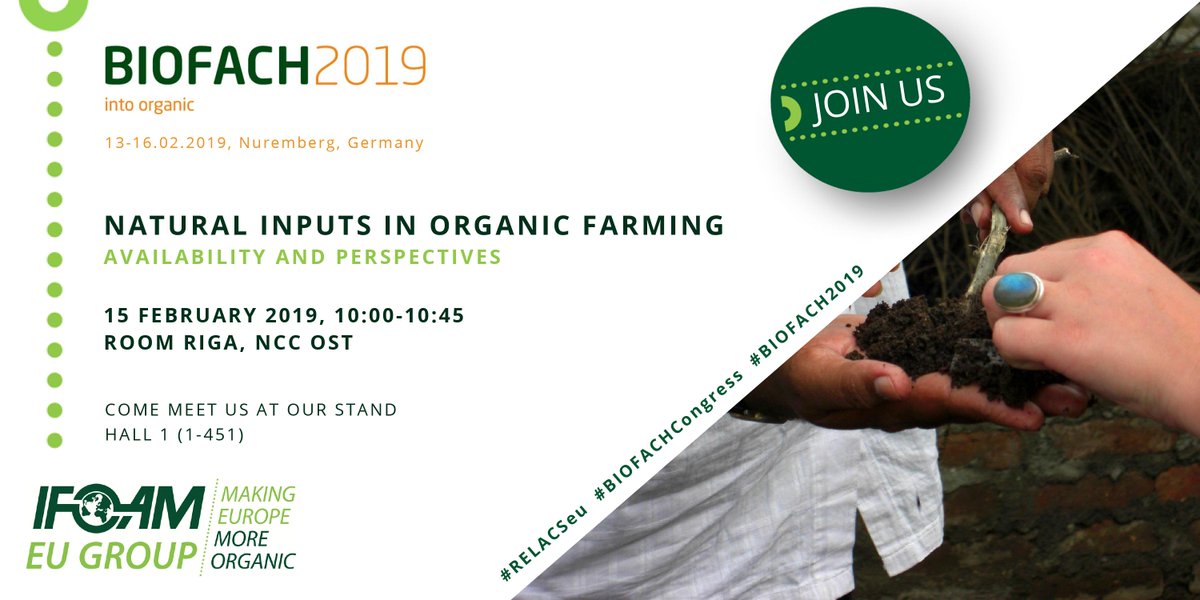 #OrganicProcessors face a challenge of quality vs safety. We should be reminded of the system approach - Alexander Beck, managing board member @Oekohersteller at session on natural inputs in #organic farming, availability 8 perspectives #BioFach2019 #OrganicFarming @RELACSeu