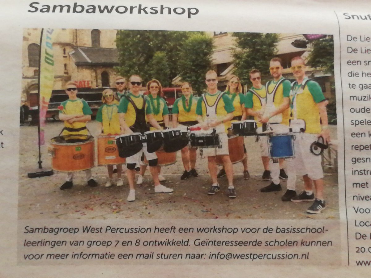 West_Percussion's tweet photo. Interesse? Neem contact op voor een gesprek over de mogelijkheden. #basisscholen #westland #samba #wsko #Pcpow #SOOW https://t.co/s3Iu89PyPq