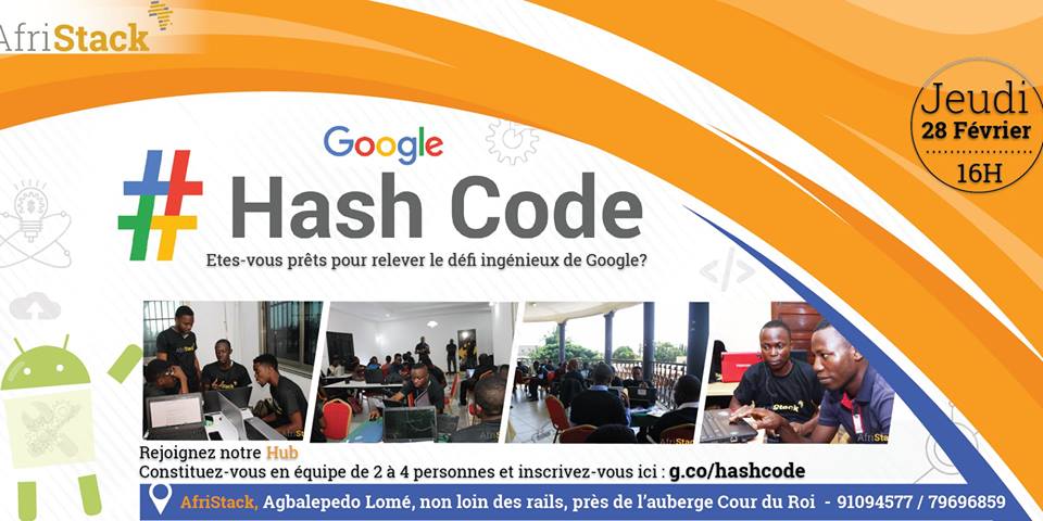 madeintogo_com's tweet photo. [Hash Code] 
Grand concours de programmation de Google à l’intention des jeunes
Date: 28 février 2019
Lieu: AfriStack
Heure: 16 H
Infolines : 91 09 45 77 / 79 69 68 59

https://t.co/NKzPgGqvCa
#ConcoursHashCode #Google #AfriStack #LaTeam228 https://t.co/RPPFKnnuJ5