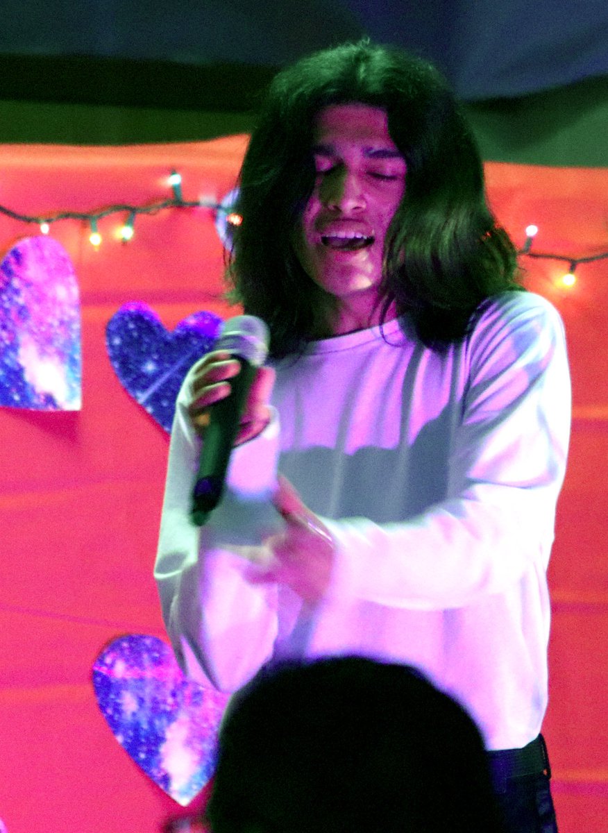 Manor High School choir sing their hearts out for Love Jones Cafe. It was a night of live music, coffee &amp; sweets in celebration of Valentines Day! Choir is under the Direction of Ms. Pinto. Photo Credit goes to Robert Shutack a Choir Member &amp; Reporter for Mustang News/Yearbook.