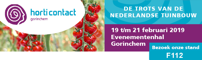 Bezoek ons volgende week op de <a href="/HortiContact/">HortiContact</a> Beurs! Stand F112