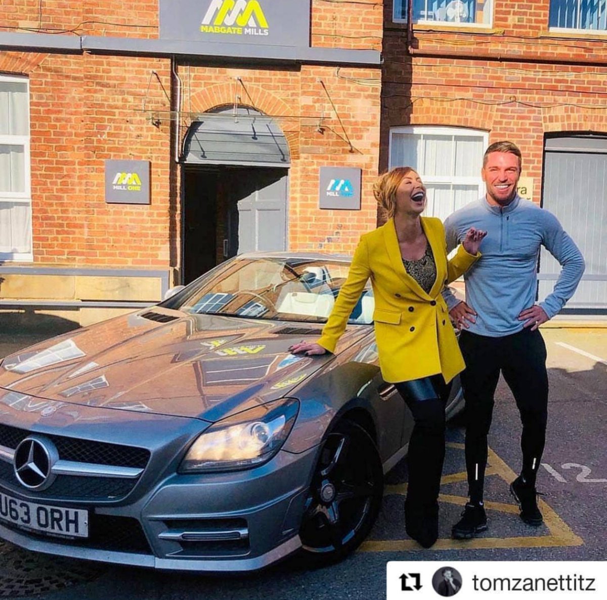 Cheers <a href="/TomZanettiUK/">Tom Zanetti</a>  for some inadvertent advertising of our magnificent  building - Mills 1 and 2. The Merc doesn't look too bad either!
Office units available to let! The car is sadly not 🙄

#marketing #celebrity #business #leeds #offices #buytolet