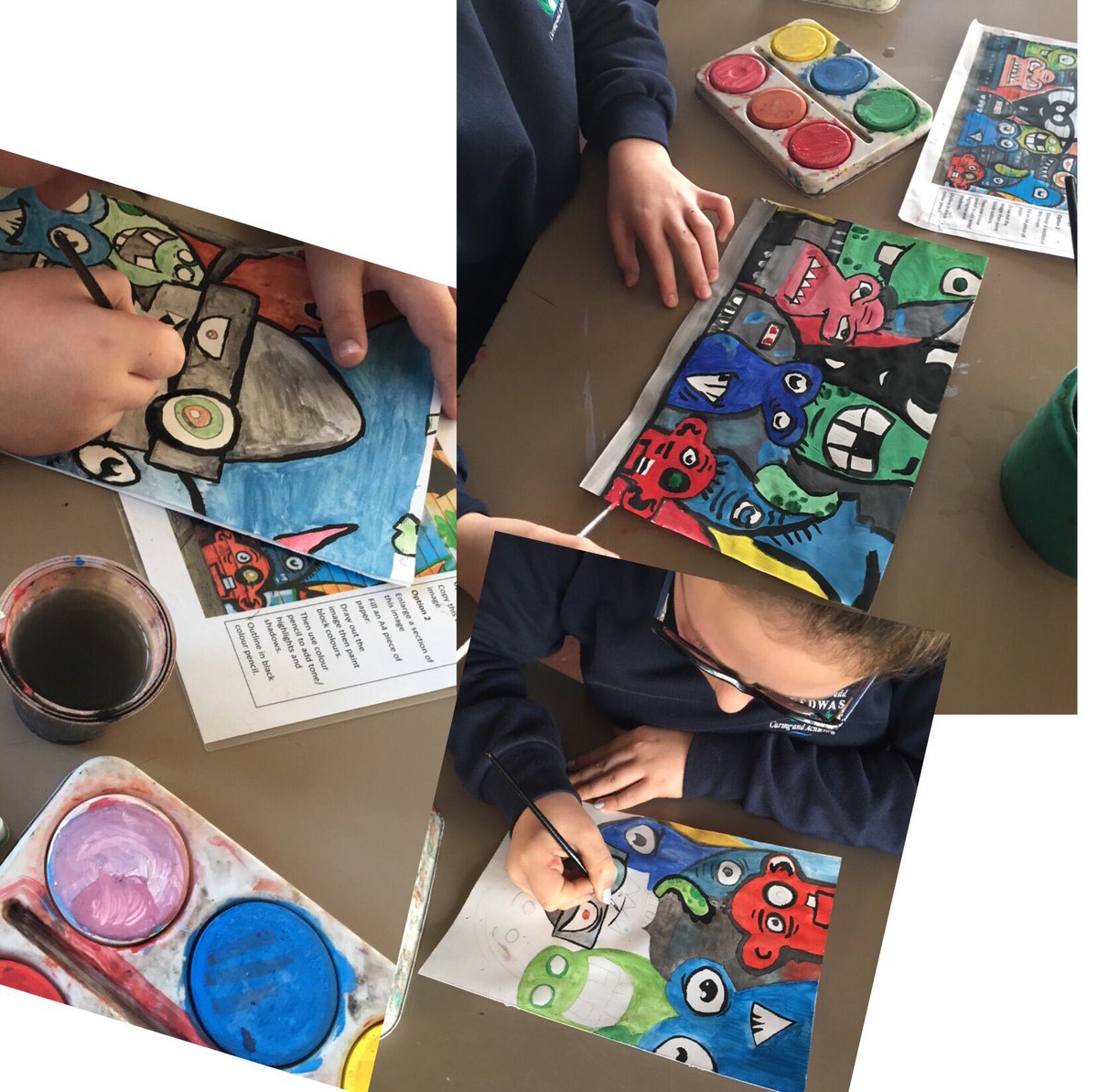 ART_BHS's tweet image. Year 8 street art designs coming along nicely.Daiawn Pawb.