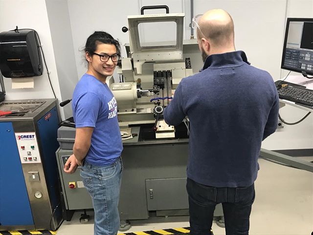fablabncc's tweet photo. One on one with Mike LeVigne - expert at CNC on the Tormach Slant Bed https://t.co/dSaIjzSQdY https://t.co/LvELXib9xL