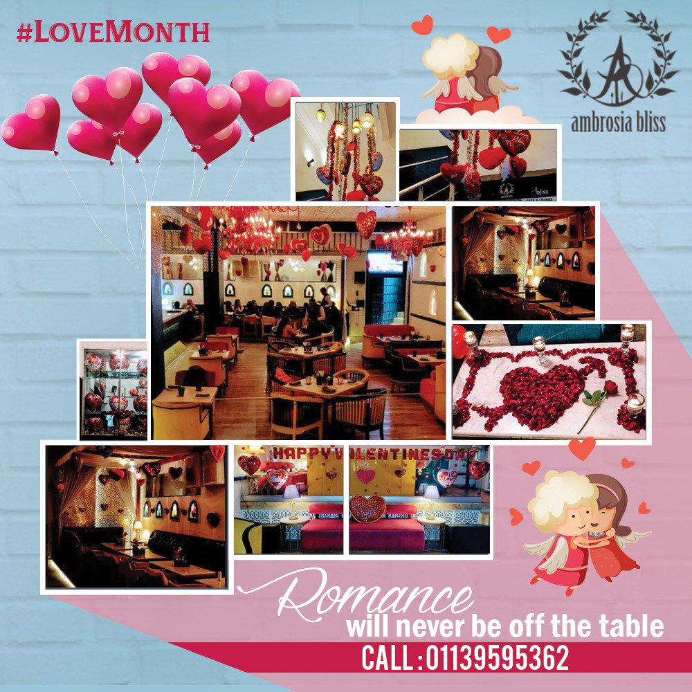 Ambrosiabliss1's tweet photo. Valentine's Day ?We prefer Valentine's Month! 
Book your table with us &amp; experience no setbacks to your big date this February! 
#LoveMonth  #AmbrosiaBliss #ConnaughtPlace https://t.co/OqopHL8NGR