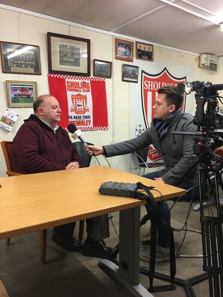 Media_GWA's tweet photo. NEWS: @sholingfc £500 reward to catch the people who vandalised the Club’s ground.

🎤 Reporter @_Matt_Walker is at the Universal stadium speaking to the club Secretary Greg Dickson after yesterday’s awful event. https://t.co/uZzVHwJiet