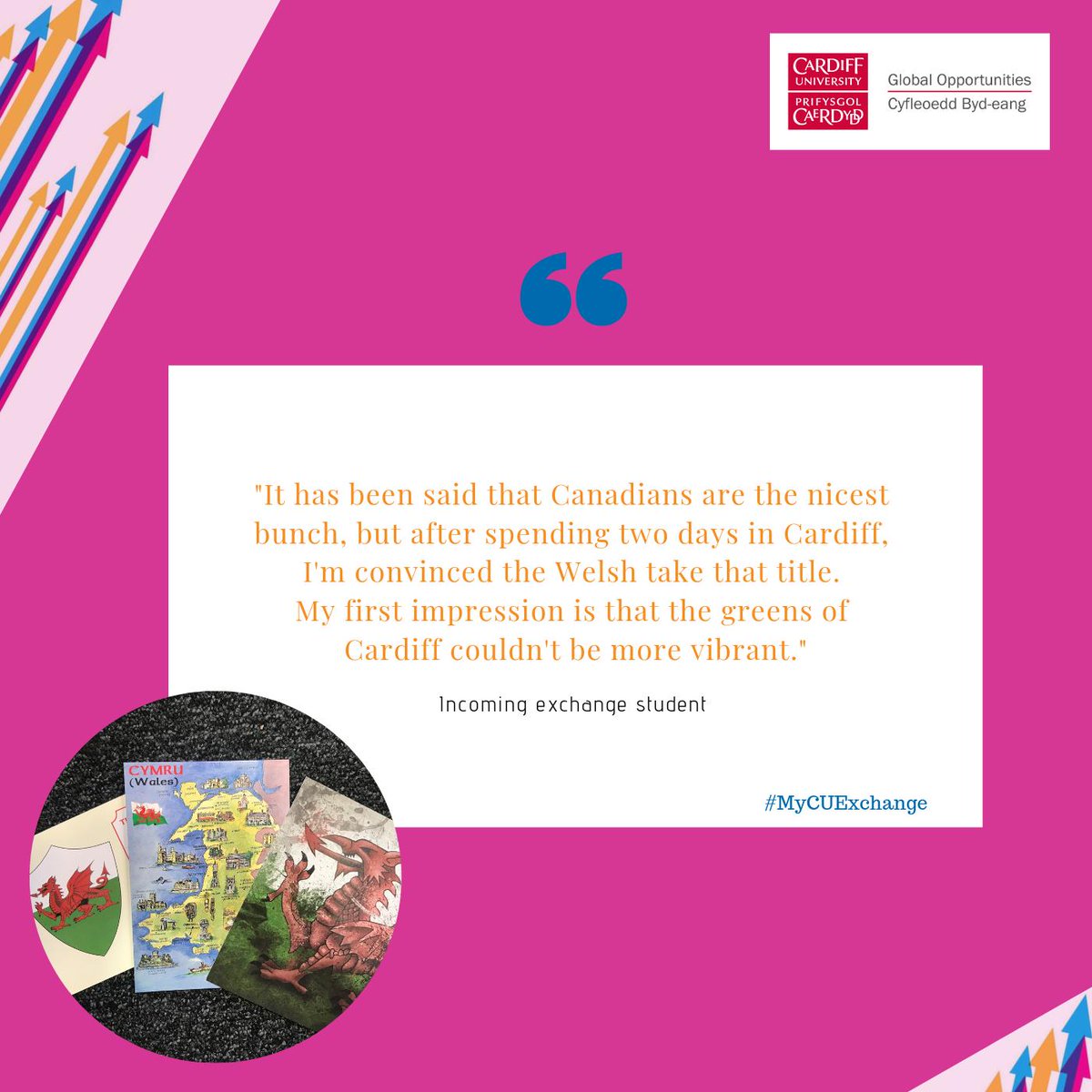StudyAbroadCU's tweet image. We asked our new incoming exchange students what their first impression is of Cardiff and the University. 

Here's one of the things they had to say!

What was your first impression of Cardiff?👀😁 #MyCUExchange