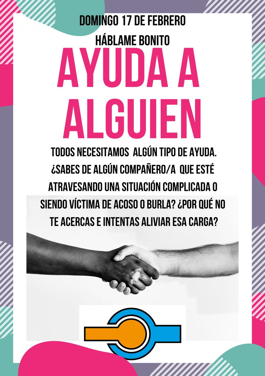 BonitoHablame's tweet photo. Todos necesitamos algún tipo de ayuda en algún momento. ¿ Sabes de algún compañero/a que está atravesando una situación complicada?¿ Por qué no acercarnos e intentar aliviar esa carga? ¡Atrévete! Seguro que después también tú te sientes mucho mejor. #HablameBonito #ParlamBe https://t.co/5JiYFyMNZ8
