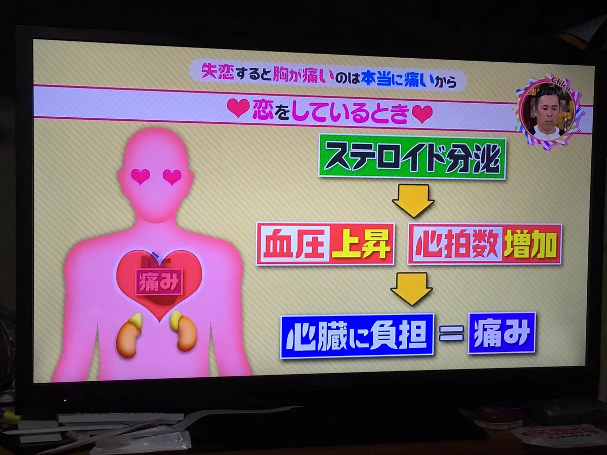 「失恋したら胸が痛い」を医学的に証明！！「本当に痛いから」ｗｗｗ