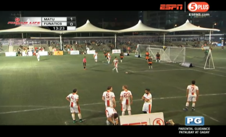 OneSportsPHL's tweet photo. Watch the telecast of the game between Futbol Fanatics and Matu Deportivo NOW on 5 Plus! @7sFL_ph #PL7sFLon5Plus #PL7FL https://t.co/7wXB6AsVuN
